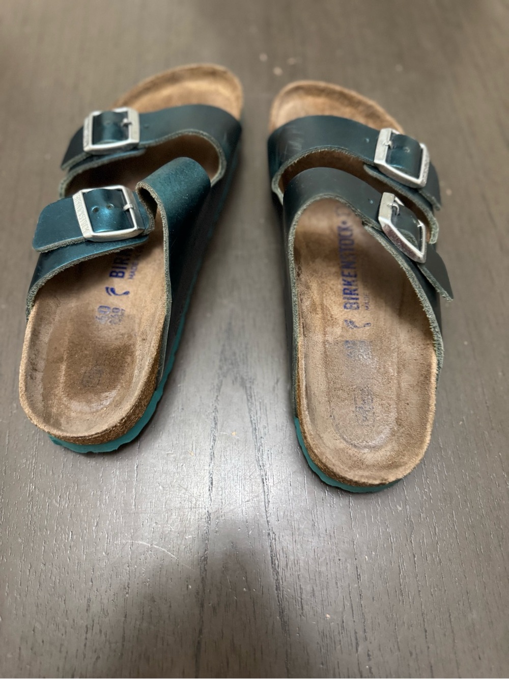 BIRKENSTOCK
WOMEN'S N ARIZONA MTLC GREEN SANDAL size eu40 usa L9 - Picture 10 of 11